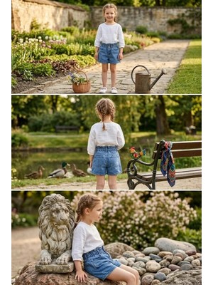 Meya Baby & Kids Kız Çocuk Şort Büzgülü Belli