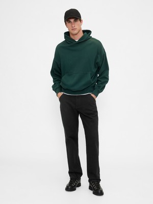 Gap Erkek Siyah Relaxed Straight Utility Pantolon