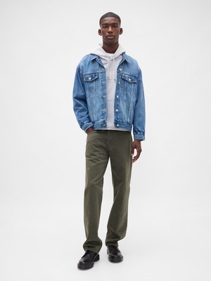 Gap Erkek Yeşil Relaxed Straight Jean Pantolon