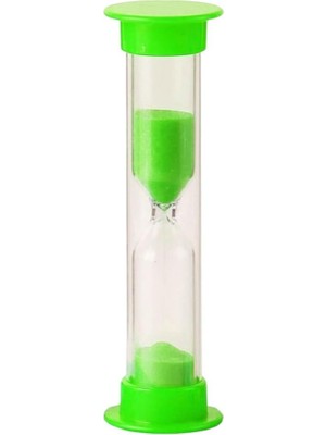 1 Adet Mini Küçük Kum Saat 3 Dakika 8 cm Kum Zamanlayıcısı Dekoratif Masaüstü Plastik Çocuklar Için Yeşil