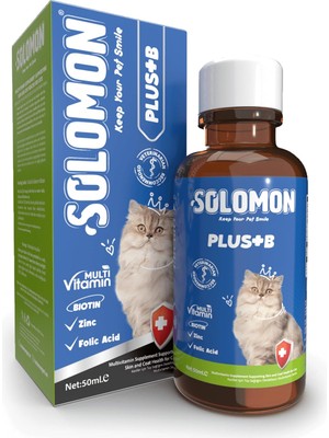 Solomon +B Kediler Için Tüy Dökümünü Azaltan Besleyen Tüy Döküm Önleyici Multivitamin