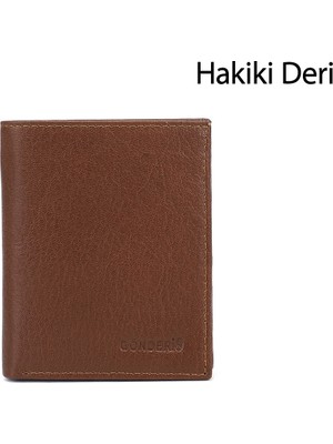 Gönderi(r) Erkek Taba  Hakiki Deri Dikey Cüzdan