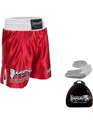Empressco Kırmızı Kick Boks Şortu ve Dişlik Seti, Profesyonel Spor Performansı