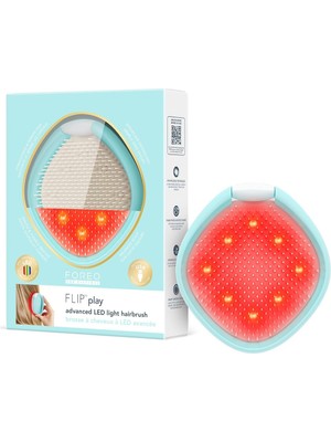 Foreo Flıp Play Advanced LED Saç Fırçası – Kırmızı, Mavi ve Yeşil Işık Modlarına Sahip 3'ü 1 Arada Bakım Aracı, Sağlıklı Görünen Saç ve Saç Derisini Destekler - Ice Ice Baby!