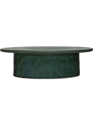 Creative Co-Op Seramik Kaide, Mat Yeşil Reaktif Sır Dekoratif Vurgular, 30,48 cm U x 30,48 cm G x 10,16 cm Y