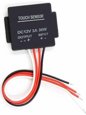 Ayna Arkası Dokunmatik LED Dimmer Anahtar 12V 3A (36W) / 3–5mm Algılama / Aç/kapa + Parlaklık Ayarı / Şerit Led/ayna Aydınlatma
