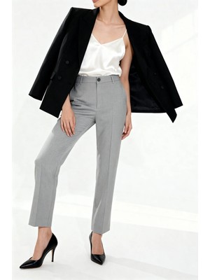 Hakke Palazzo Oversize Original Kesim Kadın Pantolon Geniş Paça %70 Polyester %30 Pamuk