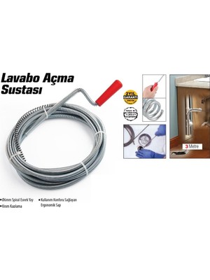 Lavabo ve Gider Boruları Açacağı  Lavabo Açma Sustası  3metre