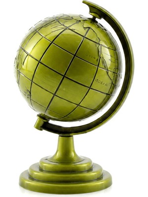 TKÇ Globe Küçük Metal Dünya Biblosu - Dekoratif Süs Eşyası (5492)