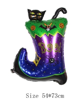 Cansa Halloween Çizmeli Kara Kedi Folyo Balon