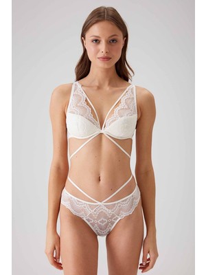 Pierre Cardin Robinetta Ekru Balenli Sütyen Takımı 4730 Konforlu Tasarım ve Yüksek Destek