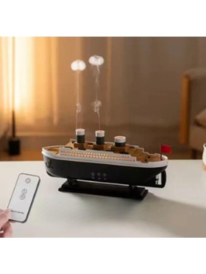 Vothoon Titanic Gemi Hava Nemlendirici Işıklı Fonksiyonlu Buhar Makinesi Kumandalı