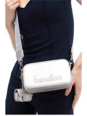 Benetton BNT_1704 11X18X4 Çapraz Gümüş Kadın Çanta