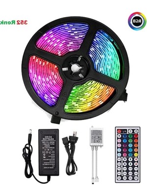 Esranın Dünyası Rgb Şerit LED Seti, 5 Metre Uzunlukta ve Renkli Aydınlatma Seçenekleri ile