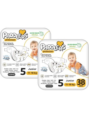 Paddlers Protection Bebek Bezi 5 Numara Junior (11-18 ) 76 Adet – 2’ Set, Koruma