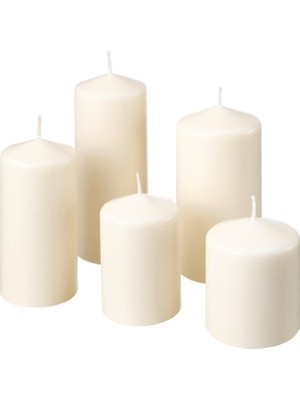 IKEA .. 803.779.37 Kokusuz Blok Mum, 5' Set, Doğal