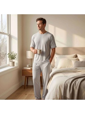 Othello Cooling Jersey Erkek Pijama Takımı - Xl/2xl - Gri