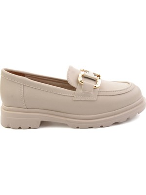 Bambi Bej  Kadın Loafer Ayakkabı K01179002009