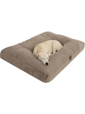 Esranın Dünyası Ultra Yumuşak Peluş Kedi ve Köpek Yatağı, Vizon Renk, Large