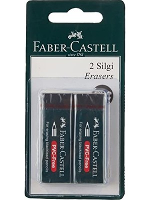 Larskas Faber-Castell 2 Plastik Silgi 7089/20 (Siyah)