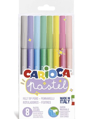 Carioca Pastel Süper Yıkanabilir Keçeli Kalem 8'li 43032