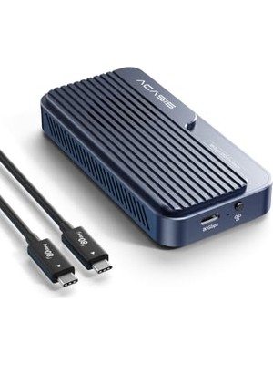 Larskas 80GBPS M.2 Nvme SSD Muhafaza, Soğutma Fanlı, Thunderbolt5/usb4 V2.0 ile Uyumlu, Arka Thunderbolt4/3/usb4 V1.0, Usb3.2/3.1/3.0 ile Uyumlu, Destek SSD B+M M-Key (TB501 Pro)