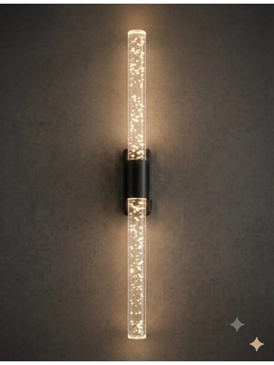 Backhome Bubblelight Large 51 cm Modern Tasarım LED Aplik - Duvar Lambası - Siyah -  Elektrikli - Günışığı