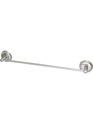 Larskas Alper Banyo Iris Krom Kaplama Uzun Havluluk, 40 Cm, Yapışkanlı ve Vidalı Montajlı Banyo Havlu Askısı, 35 mm Oval Bantlı, Parlak Yüzey