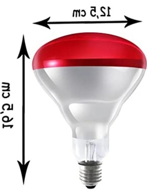 Larskas 250W Kırmızı Işık Isıtıcı Lamba E27