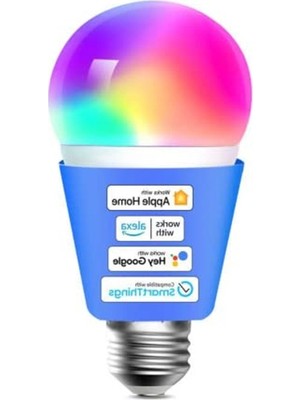 Larskas Akıllı LED Ampul, Çok Renkli ve Kısılabilir, Wi-Fi Kontrol