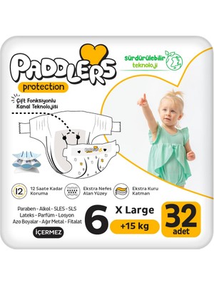 Paddlers Protection Bebek Bezi 6 Numara X-Large (15+ ) 32 Adet – , Koruma