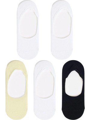 Bony Socks Kadın Çok Renkli Basic 5'li Görünmez Babet Çorap