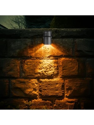 Larskas Tekli Çağlayan Aplik IP54 Dış Mekan Zita Bahçe Aydınlatma Duvar Apliği + GU10 LED Ampul (Turuncu)          [enerji Sınıfı A+]