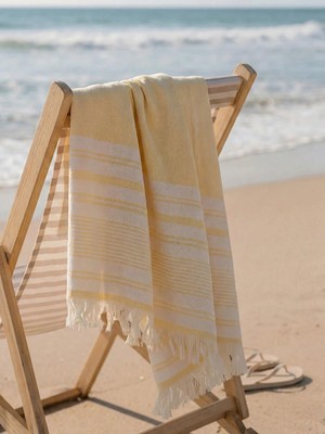 LC Waikiki Çizgili Kadın Peştemal Plaj Havlusu 70X150 cm  (S6)