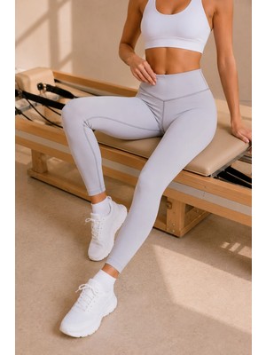 Quhox Kadın Lila Yüksek Bel Toparlayıcı Spor Tayt