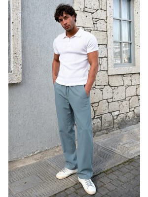Madmext Kumaş Paraşüt Mint Yeşili Basic Erkek Pantolon 6513