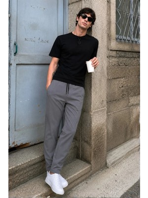 Madmext Kumaş Paraşüt Füme Basic Erkek Pantolon 6513