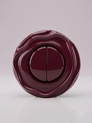 VRC Ticaret Özel Tasarım Wavy Serisi Bordo Renk Dekoratif Anahtar A Kalite Plastik (Mekanizma Dahildir)
