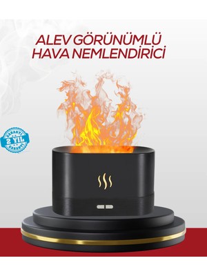 SBN - Store LED Işıklı Buhar Makinesi Alev Efektli Kumandalı Oda Nemlendirici