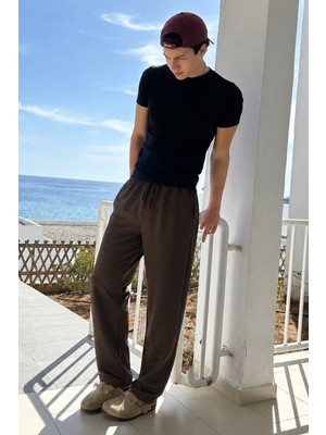 Madmext Kahverengi Basic Erkek Pantolon 5486