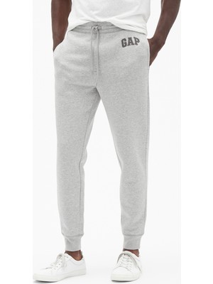 Gap Erkek Açık Gri Gap Logo Fleece Jogger Eşofman Altı