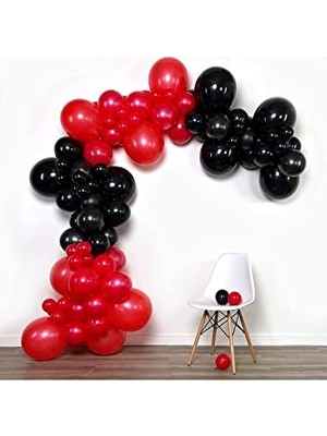 MarkEntegra Kırmızı-Siyah Balon Seti 50 Adet