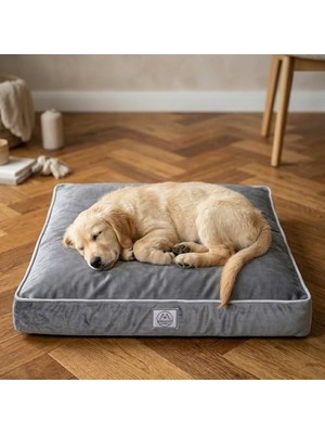 MarkEntegra Silky Paw, Çıkarılabilir Kılıf, Kolay Temizlenebilen, Konforlu, Kaydırmaz Tabanlı, Kedi-Köpek Yatağı (Gri, Small)