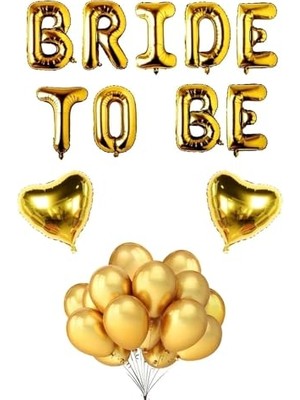 MarkEntegra Bride To Be Folyo Balon Seti - Bekarlığa Veda Bride Partisi Balon Süsleme Gold Büyük