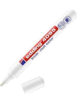 MarkEntegra Edding 4095 Tebeşir Kalemi - Beyaz - 1 Tebeşir Kalemi - Yuvarlak Uçlu 2-3 mm