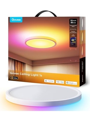 MarkEntegra Govee Rgbww + Rgbıc Yuvarlak Akıllı Tavan Armatürü 12 Inç H80A1C01
