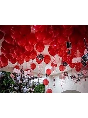 MarkEntegra 10 Adet Mat Kırmızı Uçan Özellikli Balon