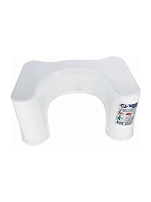 MarkEntegra Saban Klozet Taburesi, Kaymaz Plastik Tabanlıklı, Hafif ve Dayanıklı, 44.5X30X21.5 cm