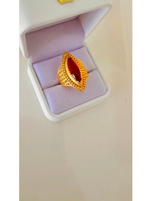 Zümra Store Baget Mekik Altın Kaplama Yüzük