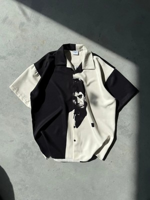 Apcn Desenli Dubble Hürrem Kumaş Oversize Gömlek